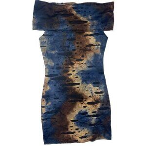 Samuel Dong Womens Multicolor Abstract Print Dress Size S